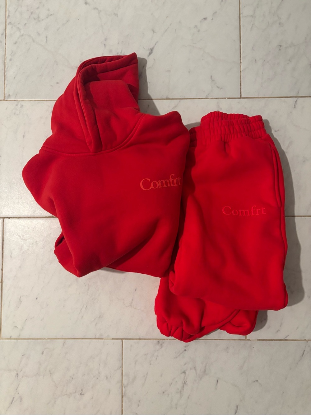 Comfy USA Red Hoodie & Joggers Set